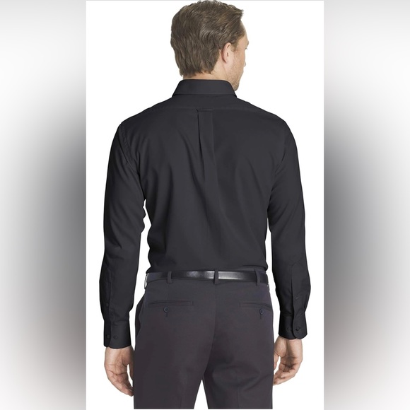 IZOD Men's Dress Shirt Regular Fit Stretch Solid Button Down Collar - Picture 2 of 5